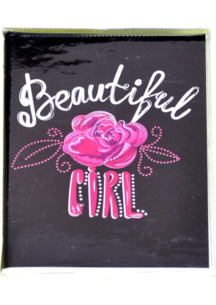 Bloknot Çizgili - NT-206 -Beatiful Girl- Siyah - A7
