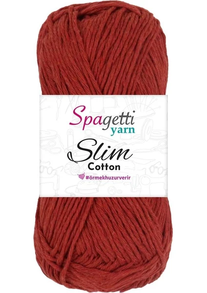 Spagetti Yarn Slim Cotton Kiremit El Örgü Ipliği