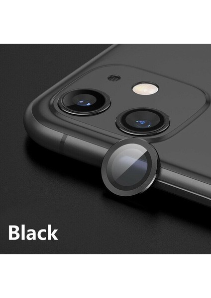 Apple iPhone 11 Mercek Lens Kamera Koruyucu Siyah
