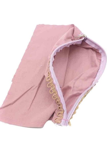 20X30 cm Dikilmiş Fermuarlı Astar Açık Gül Kurusu