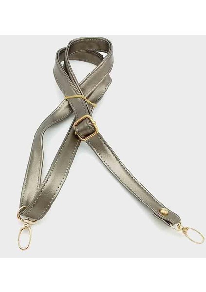 Parlak Gri 125X2 cm Çanta Sapı Sürgütlü Light Gold Metal