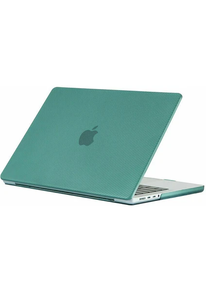 Macbook Air 13 A1932 Kılıf Koruma Karbon Desenli Kılıfı Hardcase Kapak