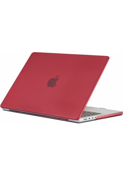 Macbook Pro 13 2020 A2251 A2289 Kılıf Koruma Karbon Desenli Hardcase Kapak