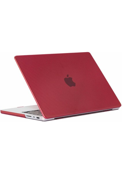 Macbook Pro 13 2020 A2251 A2289 Kılıf Koruma Karbon Desenli Hardcase Kapak