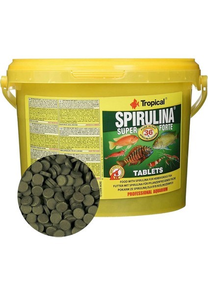 Tablet Super Spirulina Forte Balık Yemi 100 Adet