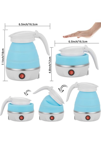 Katlanabilir Silikonlu Elektrikli Su Isıtıcısı Kamp Piknik Su Isıtıcı Taşınabilir Mini Kettle indirimleri