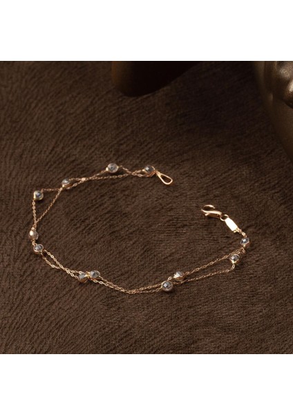 Taşlı 14 Ayar Altın Tiffany Zincir Bileklik fırsatları