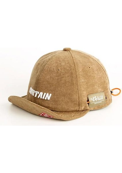 Nakış Yumuşak Beyzbol Kapaklar, Japonya Tarzı Kısa Visor Şapka Gençlik Moda Hip Hop Ipli Zorlu Kapak | Erkekler Beyzbol Kapaklar