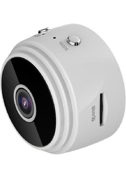 Mini 1080P Wifi Kamera Gece Görüş ve Hareket Algılama (Beyaz)