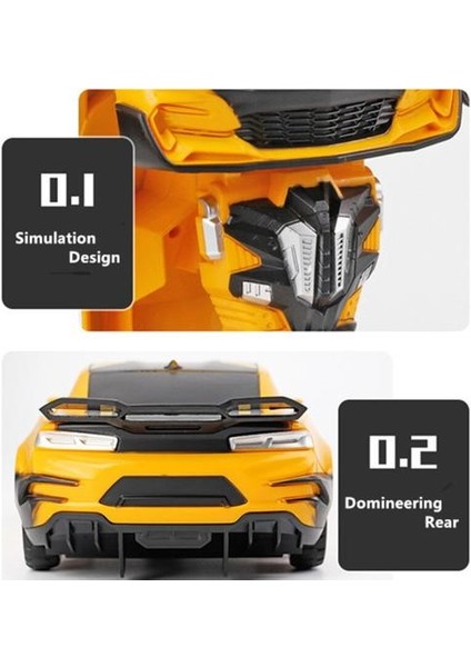 2 Ila 1 Uzaktan Kumanda Rc Dublör Araba 2.4g 4WD Rc Yarış Araba Oyuncak Müzik Işık Ses Efekti ile Bir Anahtar Deformasyon Arabalar |(Yurt Dışından)