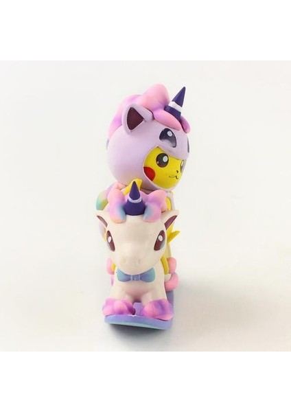 12 cm Anime Pokemon Pikachu ile Unicorn Pvc Figure Model Oyuncaklar Bebek | Aksiyon Figürleri