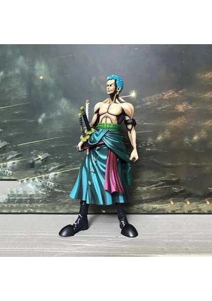 Anime Tek Parça Komik Renk Roronoa Zoro Figure Pvc Hasır Şapka Korsanlar 25 cm Koleksiyon Model Bebekler Oyuncaklar Hediyeler Için | Aksiyon Figürleri(Yurt Dışından)