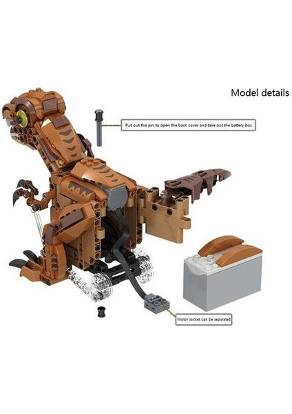 Jurassic Dünya Tyrannosaurus Modeli Yapı Taşları Motorlu Eğitim Oyuncaklar Blok Oyuncaklar Çocuklar Için Hediye Rakamlar Oyuncaklar Hobiler | Bloklar