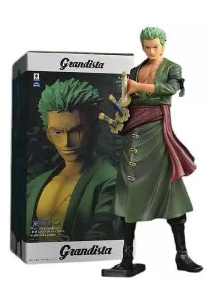 Tek Parça Büyük Figür 3D2Y Üç Strok Kılıçcılık Roronoa Zoro Hasır Şapka Korsanlar Anime Pvc Model Oyuncaklar Hediye Gk | Aksiyon Figürleri (Yeşil)