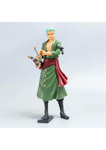 Tek Parça Büyük Figür 3D2Y Üç Strok Kılıçcılık Roronoa Zoro Hasır Şapka Korsanlar Anime Pvc Model Oyuncaklar Hediye Gk | Aksiyon Figürleri (Yeşil)