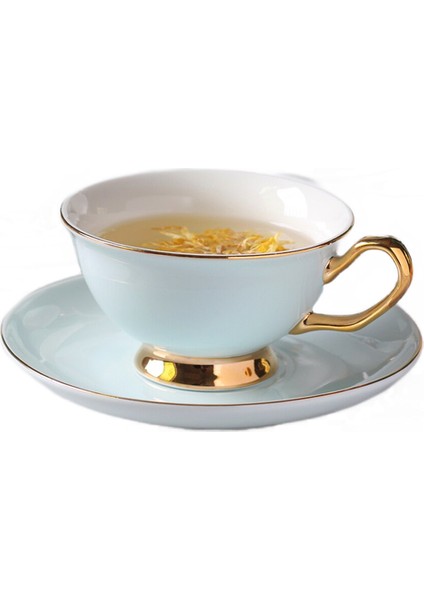Lüks Seramik Kahve Fincanı Seti Porselen Avrupa Kullanımlık Sevimli Çevre Dostu Seyahat Kupası ve Tabağı Seyahat Tazas Drinkware 50 | Teacup tabak Setleri