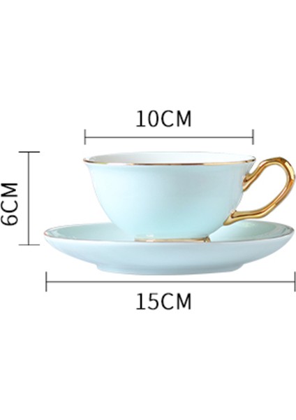 Lüks Seramik Kahve Fincanı Seti Porselen Avrupa Kullanımlık Sevimli Çevre Dostu Seyahat Kupası ve Tabağı Seyahat Tazas Drinkware 50 | Teacup tabak Setleri