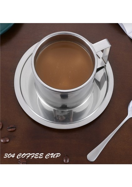 Kısa Kahve Kupa ile Kaşık ve Çanak Servisi ile Kahve Espresso Bardak Fincan Termal Çay Setleri Avrupa / Milano Tarzı Kupa Daire | Kupalar