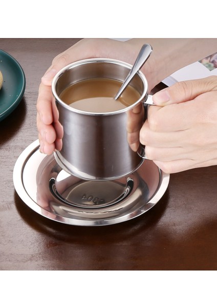 Kısa Kahve Kupa ile Kaşık ve Çanak Servisi ile Kahve Espresso Bardak Fincan Termal Çay Setleri Avrupa / Milano Tarzı Kupa Daire | Kupalar