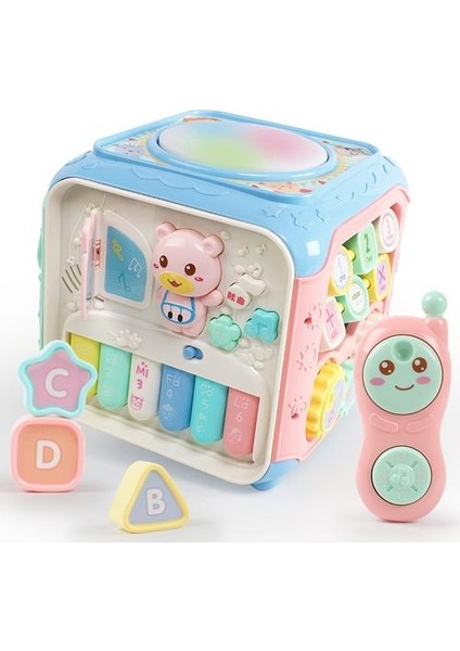 Toddler Müzikal Etkinlik Küp Oyun Merkezi Bebek Oyuncakları 0 12 24 Ay Eğitici Oyuncaklar | Oyuncak Müzik Aleti