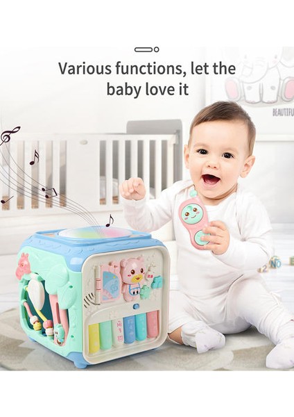 Toddler Müzikal Etkinlik Küp Oyun Merkezi Bebek Oyuncakları 0 12 24 Ay Eğitici Oyuncaklar | Oyuncak Müzik Aleti fırsatları