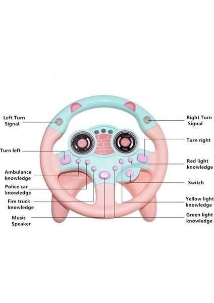Elektrik Simülasyon Direksiyon Oyuncak Işık Sesli Bebek Çocuk Müzikal Eğitim Co Pilot Gezginci Direksiyon Ses Vokal Oyuncaklar | Oyuncak Telefonları(Yurt Dışından)