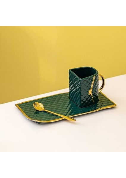 Yaratıcı Kahve Fincanı Set Seramik Kupası ve Tabağı High End Ev Kupası Işık Lüks Öğleden Sonra Çay Çay Seti Kahvaltı Sofra | Kupalar fırsatları