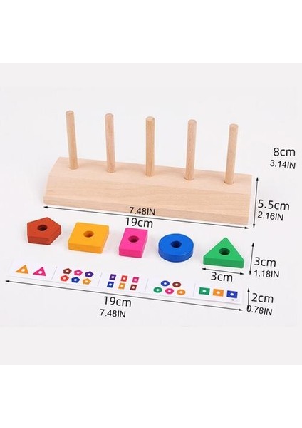 Interaktif Oyuncak Ahşap Istifleme Blok Gökkuşağı Stimülasyon Blok Bulmaca Oyunu Yaratıcı Sıralama Oyunu Yapboz Yürüyor Hediye | Matematik Oyuncakları