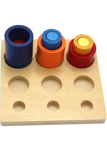 Bebek Matematik Oyuncak Silindir Blokları Şekil Sıralama Oyuncak Su Boyalı Aktivite Merkezleri Yürüyor Yürüyor Yukarı Age1 / 2/3 | Zanaat Oyuncakları
