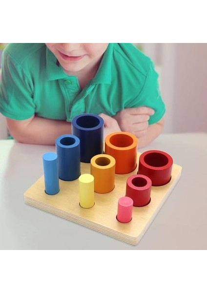 Bebek Matematik Oyuncak Silindir Blokları Şekil Sıralama Oyuncak Su Boyalı Aktivite Merkezleri Yürüyor Yürüyor Yukarı Age1 / 2/3 | Zanaat Oyuncakları fiyatları