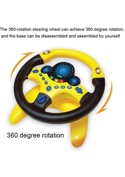 Çocuklar Işık Çocuklu Direksiyon Tekerlekli Çocuk Müzikal Öğrenme Oyuncak Bebek Sürüş Tekerlek Komik Çocuk Oyuncak Çeşitli Sürüş Sesleri ile | Gürültü Makinesi