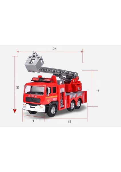 Yüksek Simülasyon 1:36 Alaşım Itfaiye Artresi Modeli, Merdiven Kamyon Su Tankeri Oyuncak | Diecasts oyuncak Araçlar