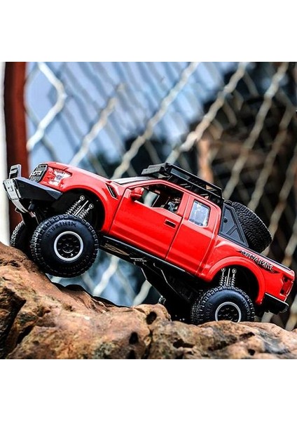 Mini Pikap Kamyon Oyuncak 1:32 Ford F150 Için Model Oyuncak Araba Pick Up F150 Raptor Ses ve Işık ve Sürgülü Araba | Diecasts oyuncak Araçlar