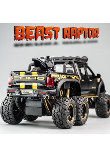 Diecast Raptor Model Araba Oyuncak Kamyon Ses ve Işık Geri Çekin Araba Çocuk Oyuncak | Diecasts oyuncak Araçlar