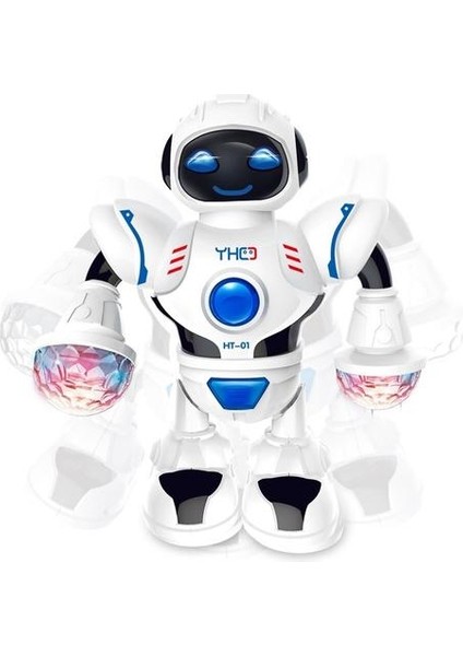 Uzay Göz Kamaştırıcı Müzik Robot Parlak Erkek Eğitici Oyuncaklar Elektronik Yürüyüş Dans Akıllı Alan Robot Çocuklar Müzik Robot Kız Oyuncaklar | Elektronik Evcil Hayvanlar