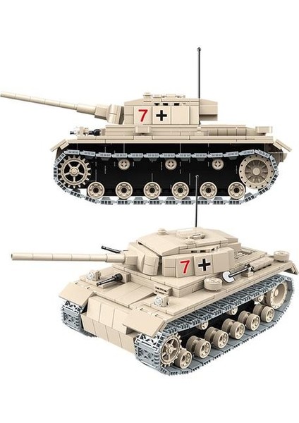 Dünya Savaşı 2 Alman Panzerkampfwagen Iıı Ağır Tank Askeri Ww2 Minifigs Askerler Silahlar Yapı Taşları Çocuklar Için Oyuncaklar | Bloklar (Yurt Dışından)