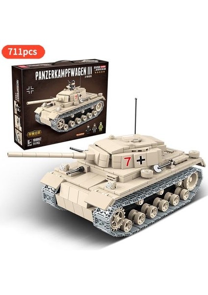 Dünya Savaşı 2 Alman Panzerkampfwagen Iıı Ağır Tank Askeri Ww2 Minifigs Askerler Silahlar Yapı Taşları Çocuklar Için Oyuncaklar | Bloklar (Yurt Dışından)