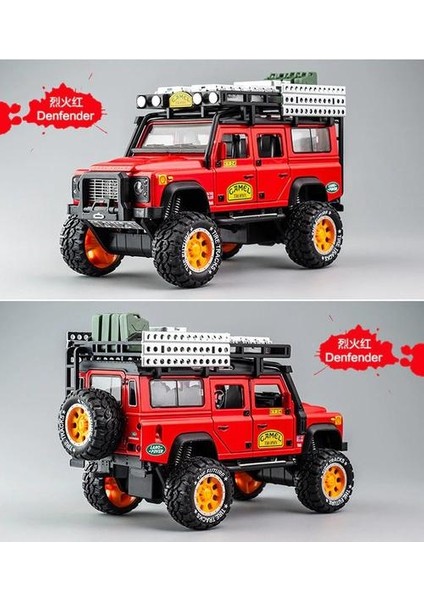 1:28 Alaşım Diecast Oyuncak Araba Modeli Deve Defender Metal Oyuncaklar Araçlar Kupa Çocuklar Için Ses Işık Koleksiyonu Geri Çekin Hediyeler | Diecasts oyuncak Araçlar