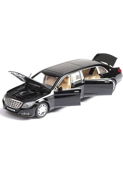 1:32 Oyuncak Araba Maybach S650 Genişletilmiş Baskı Metal Oyuncak Alaşımlı Araba Diecasts oyuncak Araçlar Araba Modeli Işık Ses Oyuncaklar Çocuklar Için | Diecasts oyuncak Araçlar