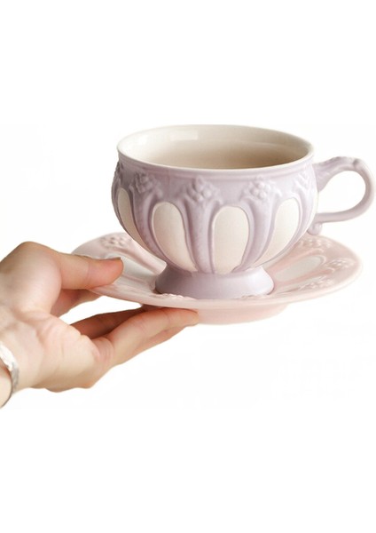 Avrupa Noble Porselen Kahve Fincanı ve Tabağı Seti Lüks Seramik Kahve Kupa Üst Sınıf Porselen Çay Kupası Cafe Parti Drinkware | Duvar Takımları Setleri