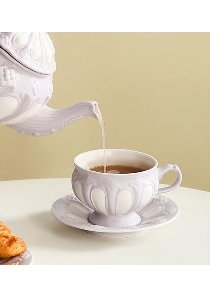 Avrupa Noble Porselen Kahve Fincanı ve Tabağı Seti Lüks Seramik Kahve Kupa Üst Sınıf Porselen Çay Kupası Cafe Parti Drinkware | Duvar Takımları Setleri modelleri