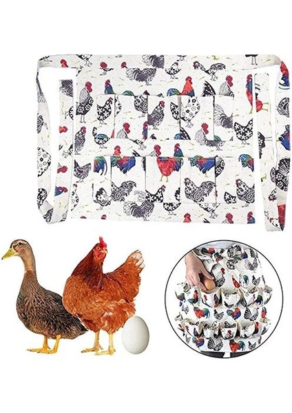 Leefona Tavuk Yumurta Toplama Önlük, 12 Derin Cep Hızlı, Ördek, Kaz, Yumurta Önlüğü Dayanıklı Çiftlik Yumurta Toplama Önlük Ev Hanımı Ev Mutfak Mükemmel
