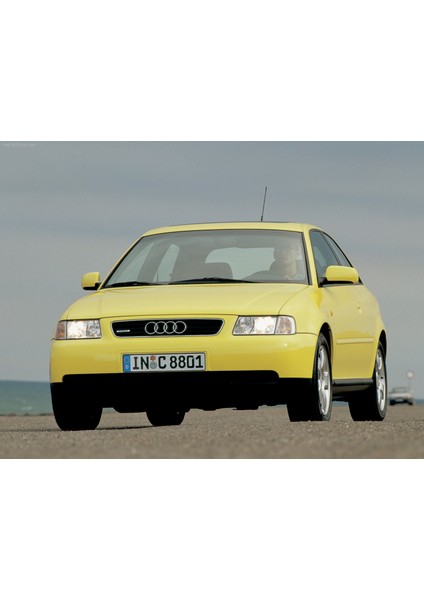 Audi A3 1997-2000 Sağ Yan Dış Dikiz Aynası Camı Isıtmalı Küçük Tip Mavi Cam 4B0857536C