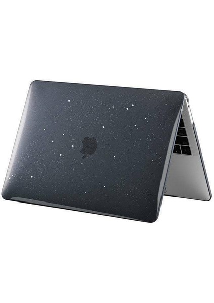 Macbook Pro 14 İNÇ A2442 - A2779 - A2992 - A2918 Kılıf Parlak Şeffaf Simli Hardcase Kapak