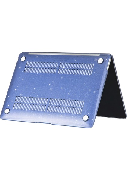Macbook Pro 14.2 İnç A2442 / A2779 / A992 / A2918 / A3112 / A3185 / A3401 Kasa koruma SİMLİ parlak mavi