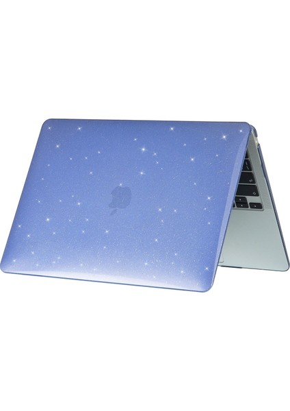 Macbook Pro 14.2 İnç A2442 / A2779 / A992 / A2918 / A3112 / A3185 / A3401 Kasa koruma SİMLİ parlak mavi