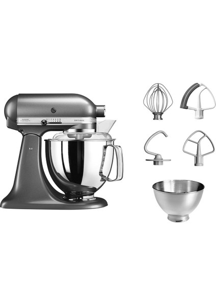 Kitchenaid 5KSM175PSEMS Artisan 4.8 Litre Mutfak Şefi -  Medallion Silver