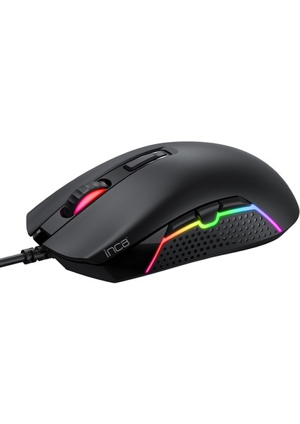 IMG-GT14 Siyah Rgb 7 Keys DPI3600 Kablolu Mouse 1,5mt Örgülü Saf Bakır Kablo(3 Milyon Tuş Ömrü)