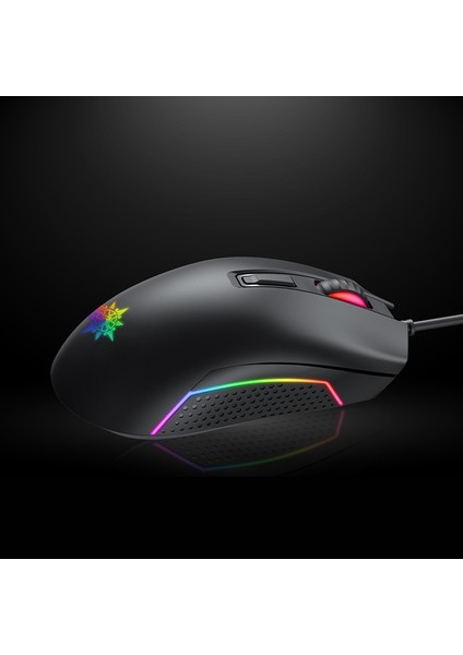 IMG-GT14 Siyah Rgb 7 Keys DPI3600 Kablolu Mouse 1,5mt Örgülü Saf Bakır Kablo(3 Milyon Tuş Ömrü)