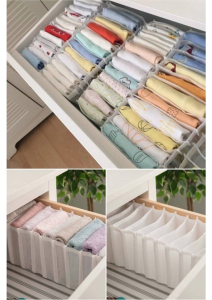 2 Adet - 11 Gözlü Çekmece Içi Düzenleyici Small Organizer 12 x 40 x 12